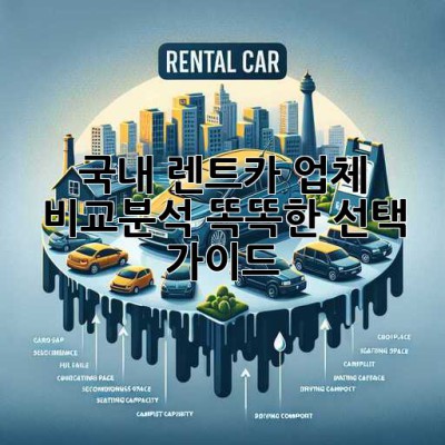 🚗 국내 렌트카 업체 비교분석: 똑똑한 선택 가이드 💡