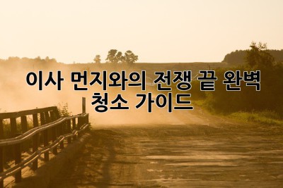 이사🧹, 먼지와의 전쟁⚔️ 끝! 완벽 청소 가이드✨