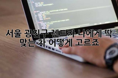 서울 광진구 렌트카: 나에게 딱 맞는 차, 어떻게 고르죠?