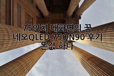 75인치 대화면의 꿈, 네오QLED 75QN90 후기: 돈값 하나? 🤔