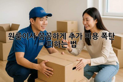 원룸이사, 꼼꼼하게! 추가 비용 폭탄 피하는 법💣