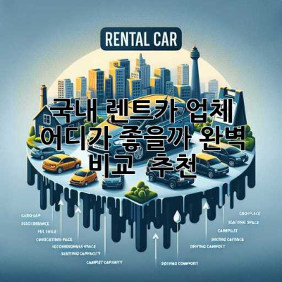 🚗 국내 렌트카 업체, 어디가 좋을까? 완벽 비교 & 추천! 🔑